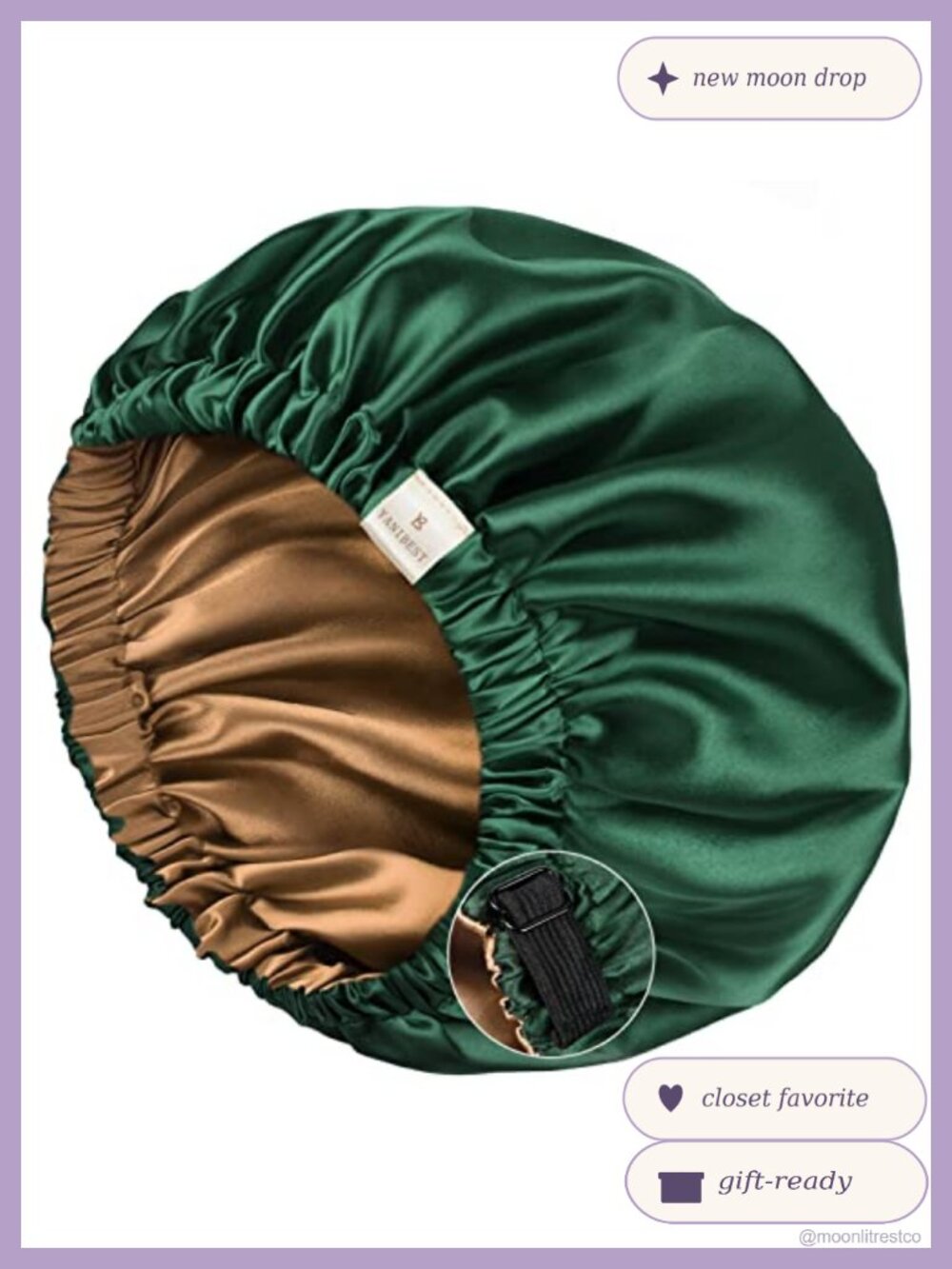 Satin Bonnet for Sleeping Adjustable Hair Bonnet Hair Protection